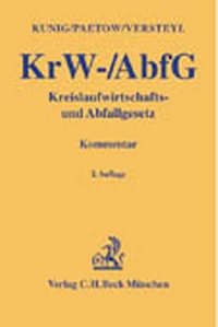 Abbildung von: Kreislaufwirtschafts- und Abfallgesetz - C.H.BECK