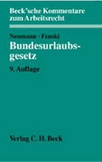 Abbildung von: Bundesurlaubsgesetz - C.H.BECK