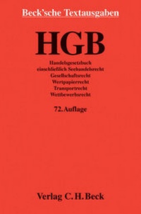 Abbildung von: Handelsgesetzbuch: HGB - C.H.BECK