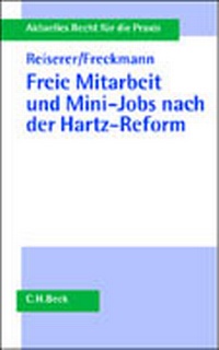 Abbildung von: Freie Mitarbeit und Mini-Jobs nach der Hartz-Reform - C.H.BECK