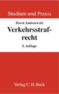 Enlarge image Cover: Verkehrsstrafrecht - C.H.BECK
