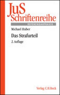 Enlarge image Cover: Das Strafurteil - C.H.BECK
