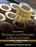 Cover: DeGarmo's Materials and Processes in Manufacturing - Wiley