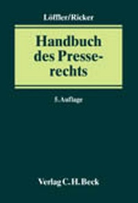 Abbildung von: Handbuch des Presserechts - C.H.BECK