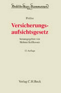 Abbildung von: Versicherungsaufsichtsgesetz: VAG - C.H.BECK