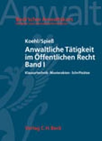 Abbildung von: Anwaltliche Tätigkeit im öffentlichen Recht - C.H.BECK