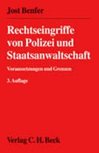 Enlarge image Cover: Rechtseingriffe von Polizei und Staatsanwaltschaft - C.H.BECK