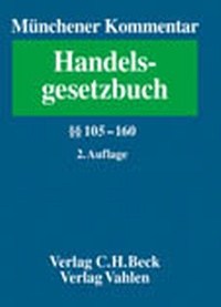 Bild vergrößern Bild: Münchener Kommentar zum Handelsgesetzbuch: HGB - C.H.BECK