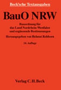 Abbildung von: Bauordnung für das Land Nordrhein-Westfalen - C.H.BECK