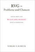Cover: RVG - Probleme und Chancen - C.H.BECK