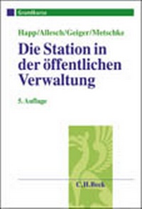 Abbildung von: Die Station in der öffentlichen Verwaltung - C.H.BECK