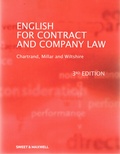 Cover: English for Contract & Company Law - Sweet & Maxwell