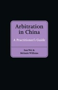 Cover: Arbitration in China - Kluwer Law International