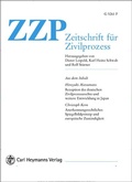 Abbildung von: ZZP - Zeitschrift für Zivilprozess - Carl Heymanns Verlag
