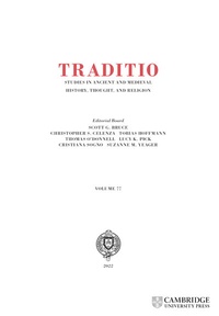 Bild vergrößern Bild: Traditio - Cambridge University Press