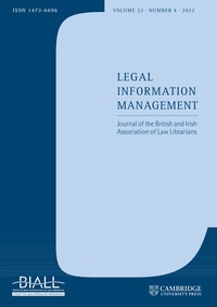 Abbildung von: Legal Information Management - Cambridge University Press
