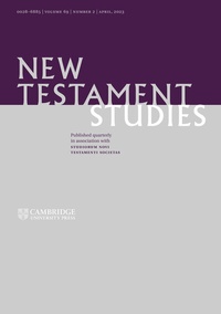 Abbildung von: New Testament Studies - Cambridge University Press