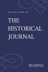 Abbildung von: Historical Journal - Cambridge University Press