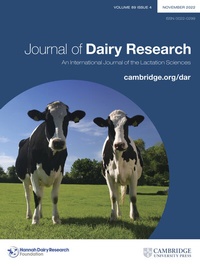 Abbildung von: Journal of Dairy Research - Cambridge University Press