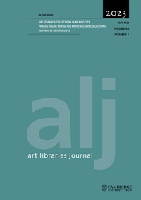 Abbildung von: Art Libraries Journal - Cambridge University Press