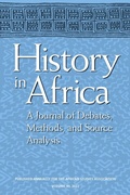 Bild: History in Africa - Cambridge University Press