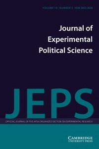 Abbildung von: Journal of Experimental Political Science - Cambridge University Press