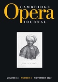Cover: Cambridge Opera Journal - Cambridge University Press