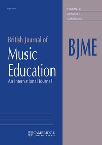 Abbildung von: British Journal of Music Education - Cambridge University Press