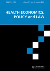 Abbildung von: Health Economics, Policy and Law - Cambridge University Press