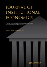 Abbildung von: Journal of Institutional Economics - Cambridge University Press