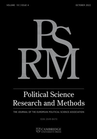 Abbildung von: Political Science Research and Methods - Cambridge University Press