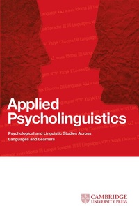 Abbildung von: Applied Psycholinguistics - Cambridge University Press