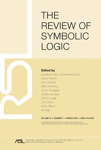 Enlarge image Cover: Review of Symbolic Logic - Cambridge University Press