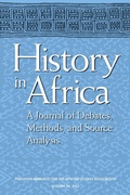 Bild: History in Africa - Cambridge University Press