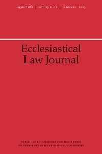 Abbildung von: Ecclesiastical Law Journal - Cambridge University Press