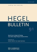 Bild: Hegel Bulletin - Cambridge University Press