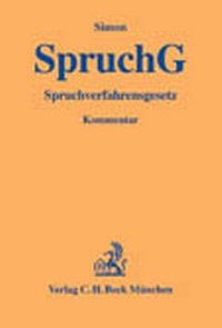 Abbildung von: Spruchverfahrensgesetz - C.H.BECK