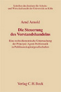 Abbildung von: Die Steuerung des Vorstandshandelns - C.H.BECK