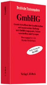 Bild vergrößern Bild: GmbHG - C.H.BECK