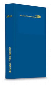 Abbildung von: Beck`scher Fristenkalender 2010 - C.H.BECK