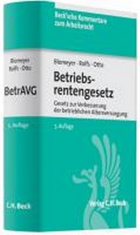 Abbildung von: Betriebsrentengesetz, Gesetz zur Verbesserung der betrieblichen Altersversorgung - C.H.BECK