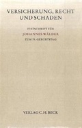 Cover: Versicherung, Recht und Schaden - C.H.BECK