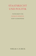 Cover: Staatsrecht und Politik - C.H.BECK