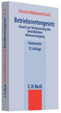 Abbildung von: Betriebsrentengesetz - C.H.BECK