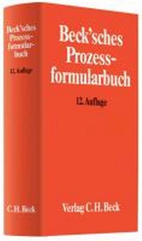 Enlarge image Cover: Beck'sches Prozessformularbuch - C.H.BECK