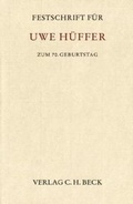 Cover: Festschrift f&uuml;r Uwe H&uuml;ffner zum 70. Geburtstag - C.H.BECK