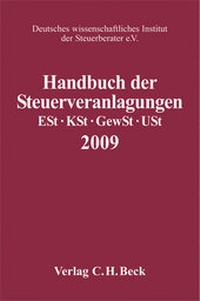 Abbildung von: Handbuch der Steuerveranlagungen 2009 : ESt, KSt, GewSt, Ust - C.H.BECK