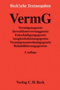Bild: Vermögensgesetz - C.H.BECK