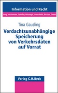 Cover: Verdachtsunabh&auml;ngige Speicherung von Verkehrsdaten auf Vorrat - C.H.BECK