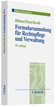 Cover: Formularsammlung f&uuml;r Rechtspflege und Verwaltung - C.H.BECK